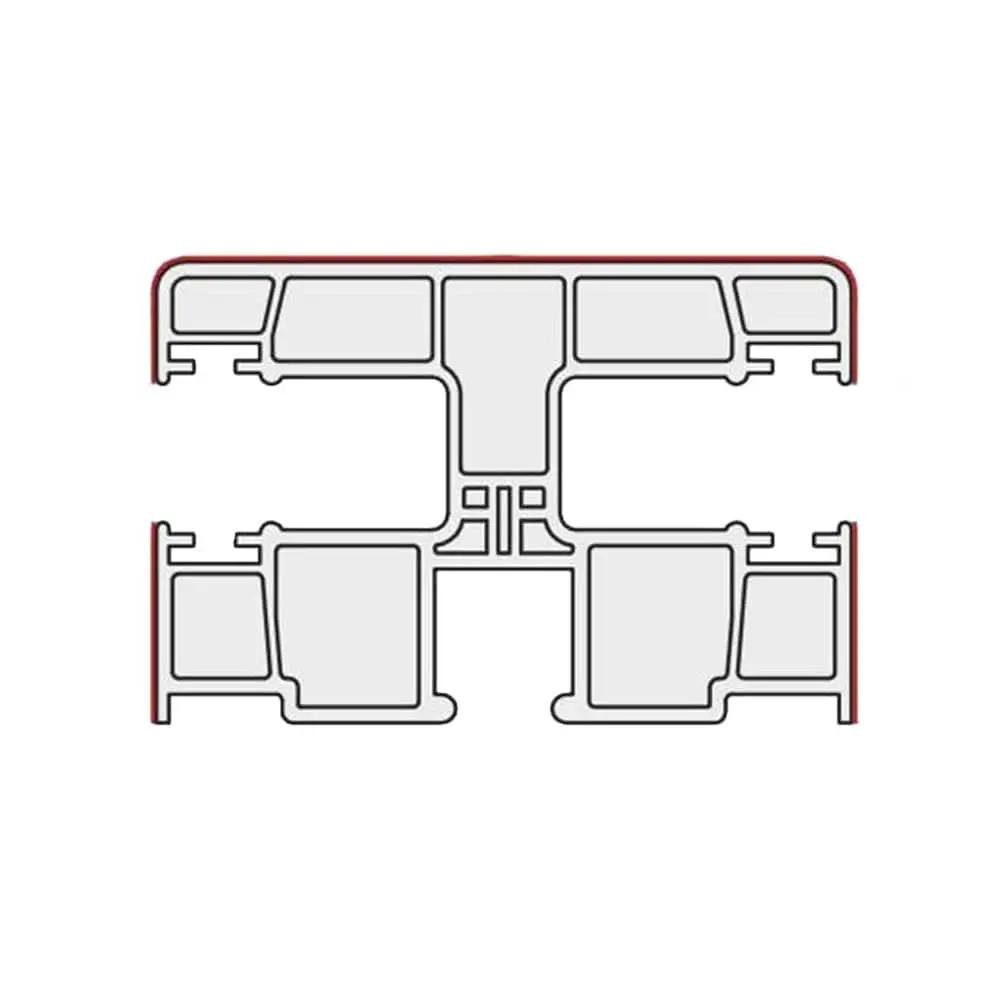 Portos Rolladen Weiß (ähnlich RAL9016) / 100cm Portos PVC Führungsschiene RK-18M