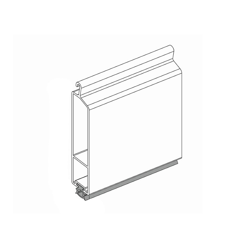 Portos Rolladen Weiß (ähnlich RAL9016) / 50cm Portos Endleiste PA55 LD-55