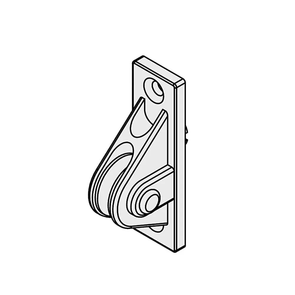 Portos Rolladen Weiss Portos Umlenkrolle Seilrolle bis Ø 5mm Schnur PRS-250-PR XX