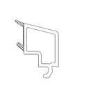 Salamander Fenster Weiß / 40cm / Grau Salamander Kunststoff Glasleiste 413307