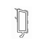 Salamander Fenster Weiß / 40cm / Grau Salamander Kunststoff Glasleiste GP8480