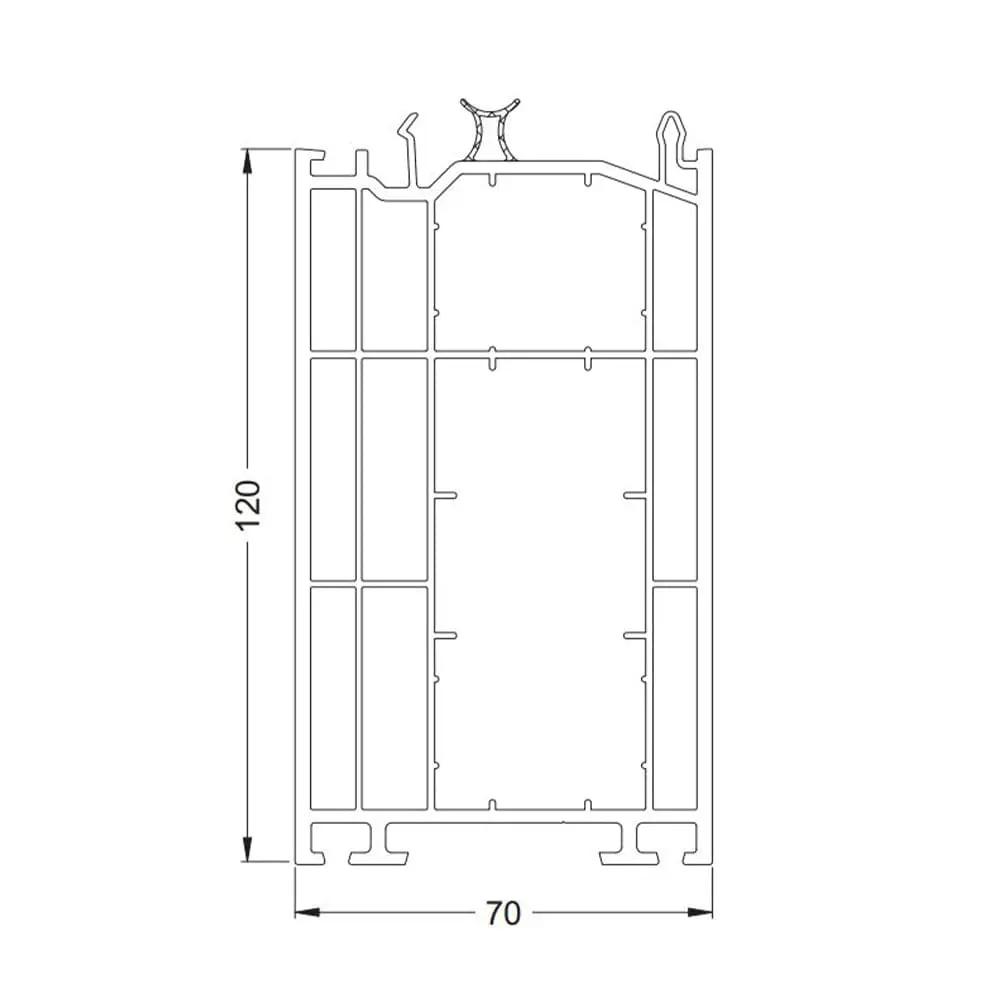 Schüco Fenster Schüco CT 70 Blendrahmen Verbreiterung 70/120 4K 19843