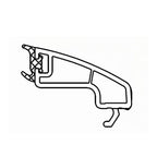 Schüco Fenster Weiß / 40cm / Grau Schüco Kunststoff Glasleiste 19685