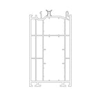 Schüco Fenster Weiss (ähnlich RAL9016) / 100cm Schüco CT 70 Blendrahmen Verbreiterung 70/120 4K 19843