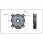 Timmer Rolladen Timmer Abrollsicherung TA 0-RD/XS (gelb) 95 Nm Drehmoment Fangmoment 545 Nm
