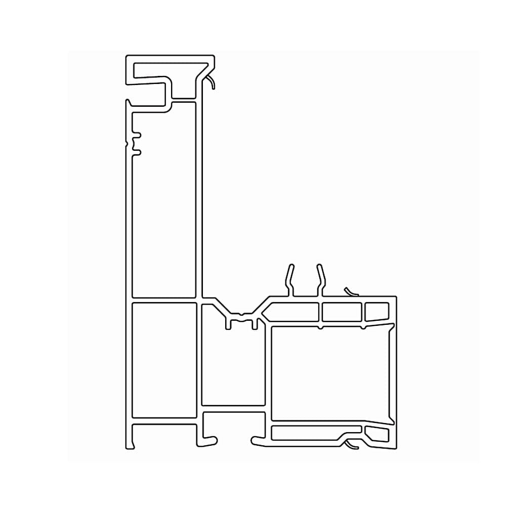 VEKA Rolladen Weiss / 100cm VEKA PVC Aufbauprofil 108.239