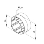 Aluprof Rolladen Aluprof Adapterring für Durchmesseränderung von 70 bis 101mm