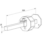 Aluprof Rolladen Aluprof Wellenbolzen SW 70 für Abrollsicherung 300mm