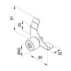 Aluprof Rolltor Aluprof Rolltor Einlaufrolle Metall-Polyamid L/R