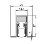 Athmer Tür Athmer Automatische Türdichtung Schall-Ex Duo L-15/28 OS 833mm