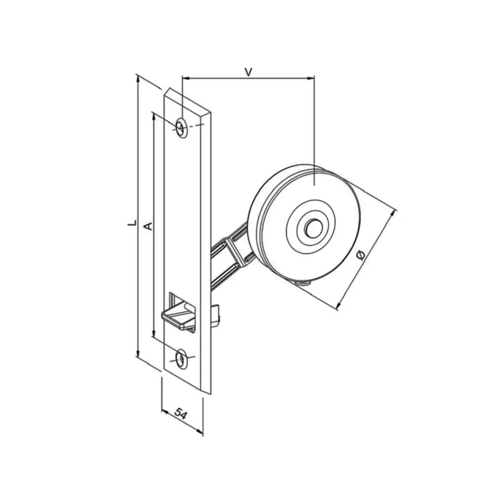 Eckermann Rolladen Eckermann Einlass Gurtwickler Standard UP für 22mm breiten Gurt