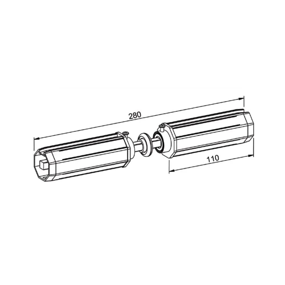 Eckermann Rolladen Eckermann Kupplung mit Mini-Kugellager 28mm für SW40