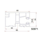 Exte Rolladen Exte PVC-Mini Einzelführungsschiene 50971