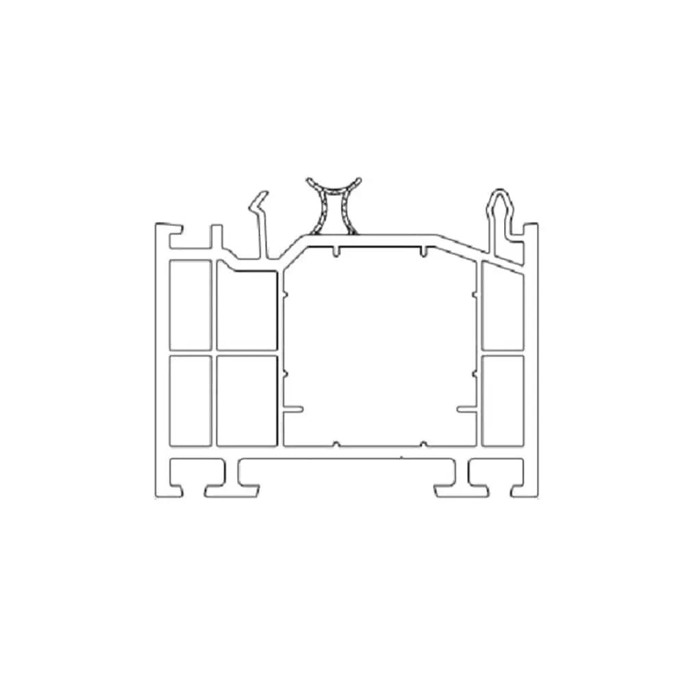 Schüco Fenster Weiss (ähnlich RAL9016) / 100cm Schüco CT 70 Blendrahmen Verbreiterung 70/50 4K 19842