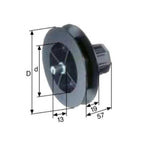 Selve Rolladen Selve Mini-Gurtscheibe mit Zapfen für 15mm Gurt Ø100 für SW40 132001