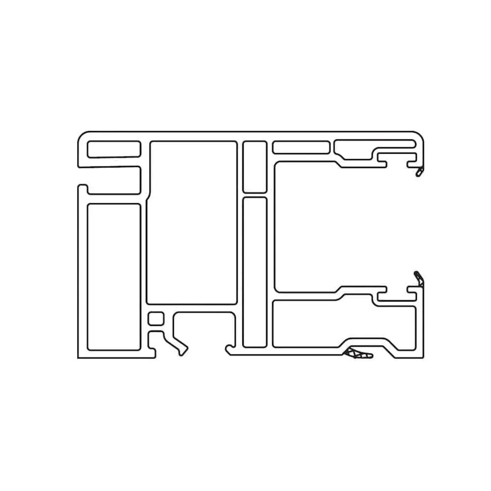 VEKA Rolladen Weiss / 100cm VEKA PVC Einzelführungsschiene 108.126
